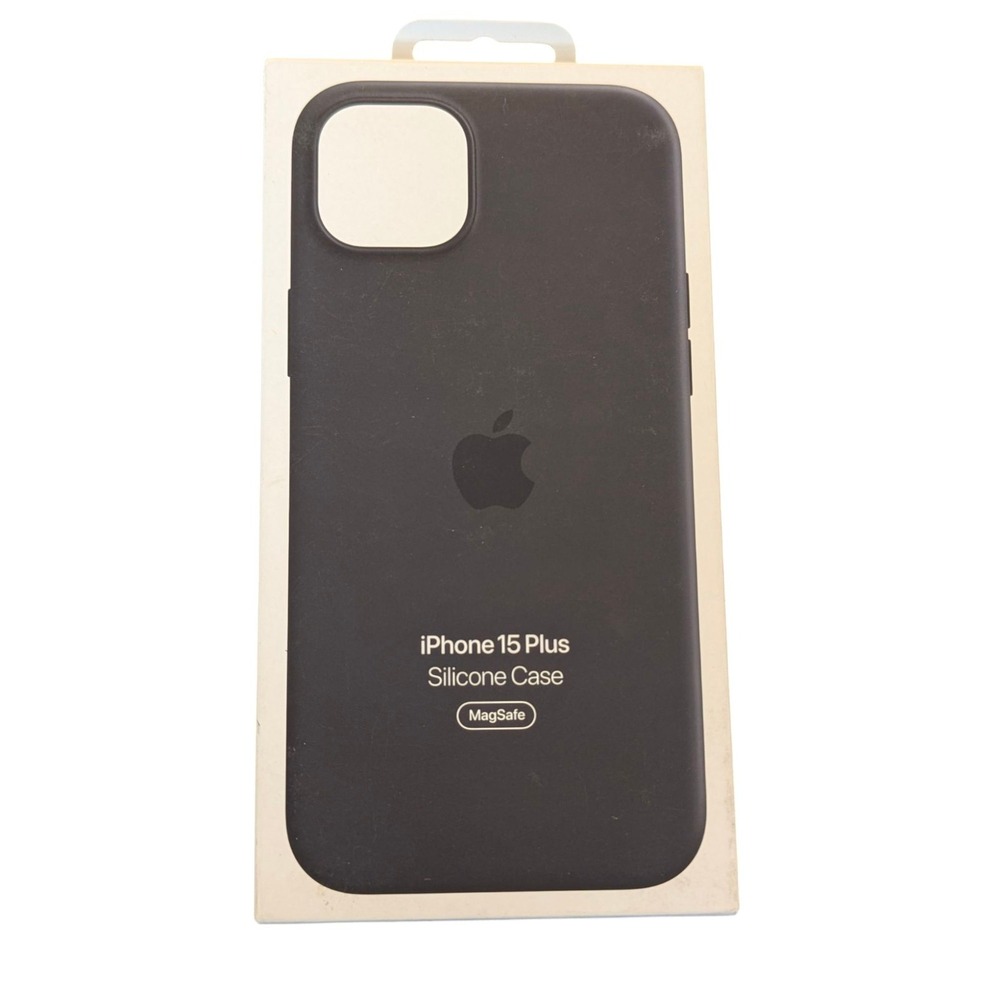 Nn7-O Apple Silicone Case with MagSafe for iPhone 15 Plus - Black